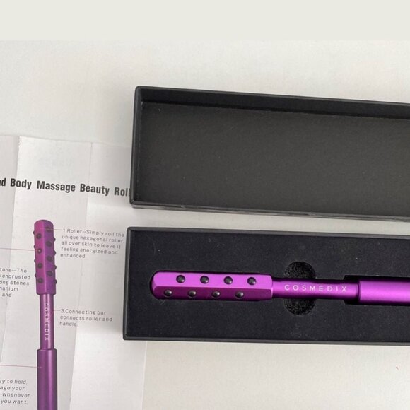 🆕️🆑️ CosMedix Instant Uplift Beauty Roller 24 Massaging Stones & Rotating Head - Picture 10 of 12